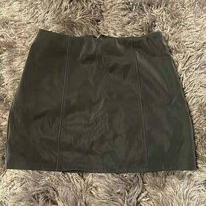 Faux Leather Mini Skirt